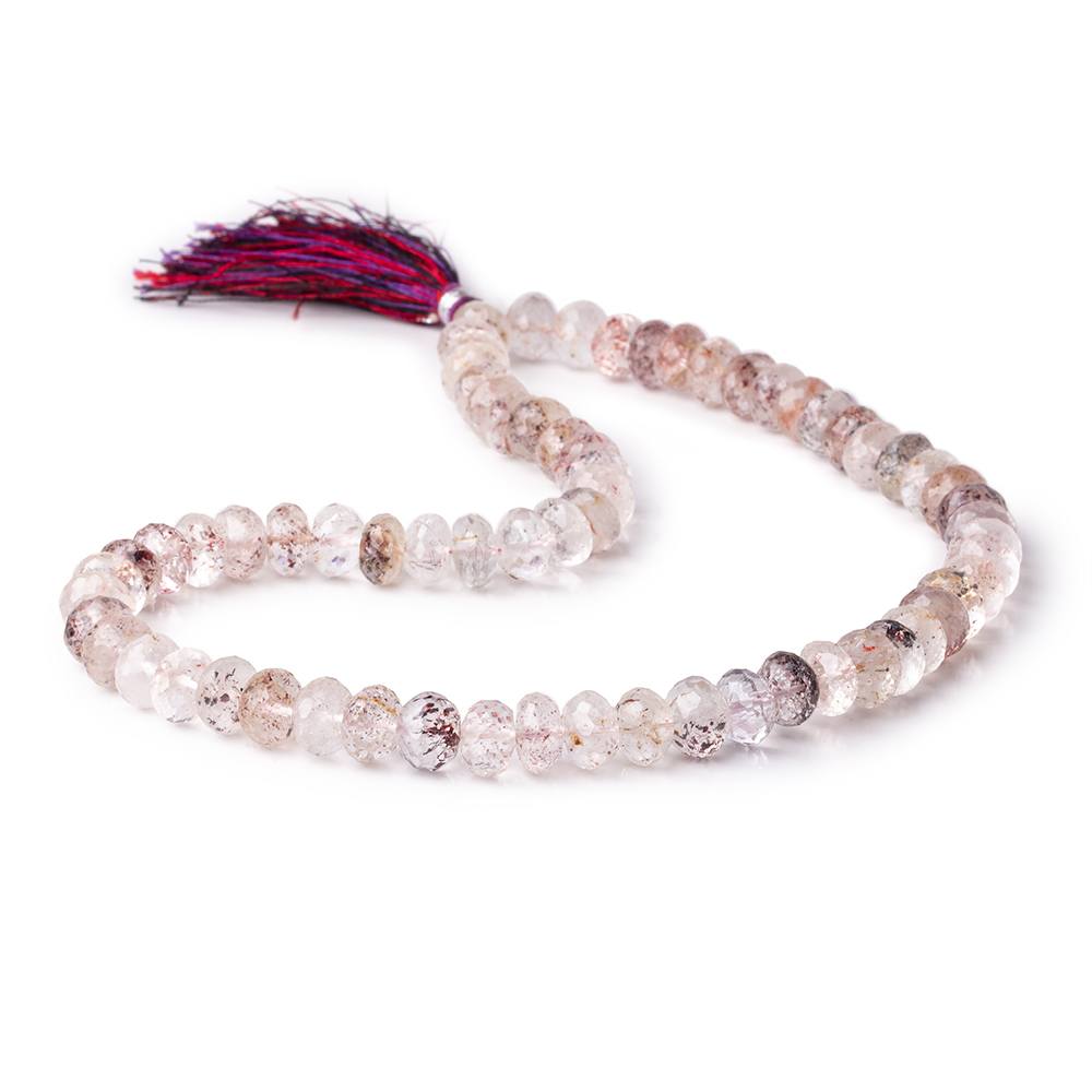 9mm Moss Amethyst Faceted Rondelle Beads 15 inch 68 pieces