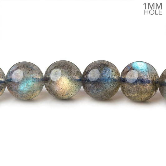9mm Multi Color flash Labradorite plain rounds 15 inch 50 beads A