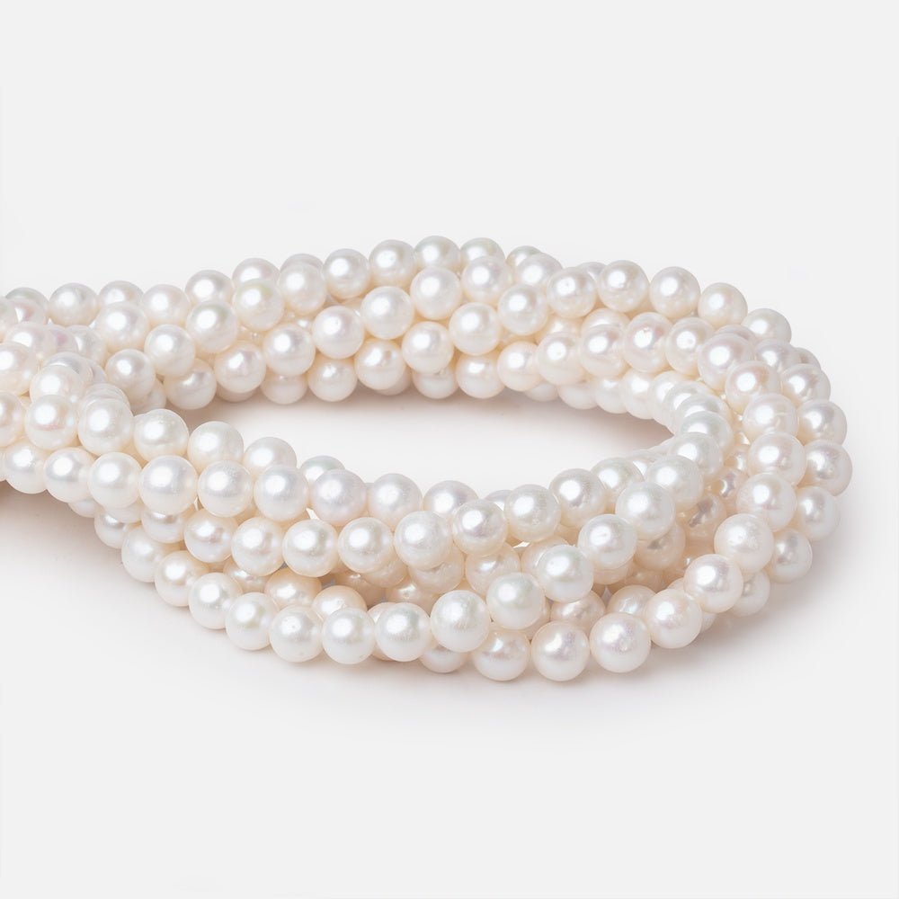 9mm Off White Off Round Freshwater Pearls 15.5 inch 47 Beads
