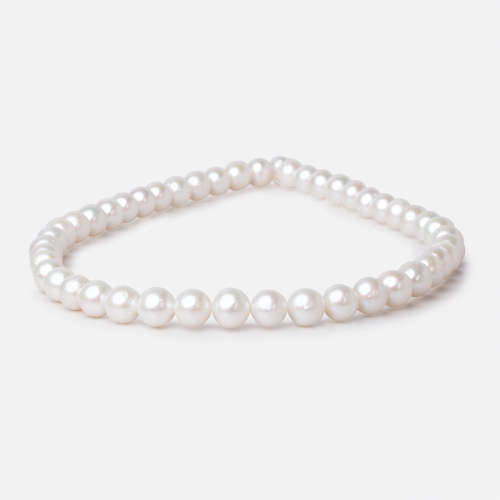 9mm Off White Off Round Freshwater Pearls 15.5 inch 47 Beads