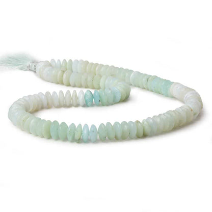 9mm Pale Blue Peruvian Opal German Faceted Rondelle Beads 16 inch 111 pieces A