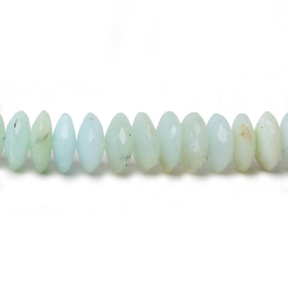 9mm Pale Blue Peruvian Opal German Faceted Rondelle Beads 16 inch 111 pieces A