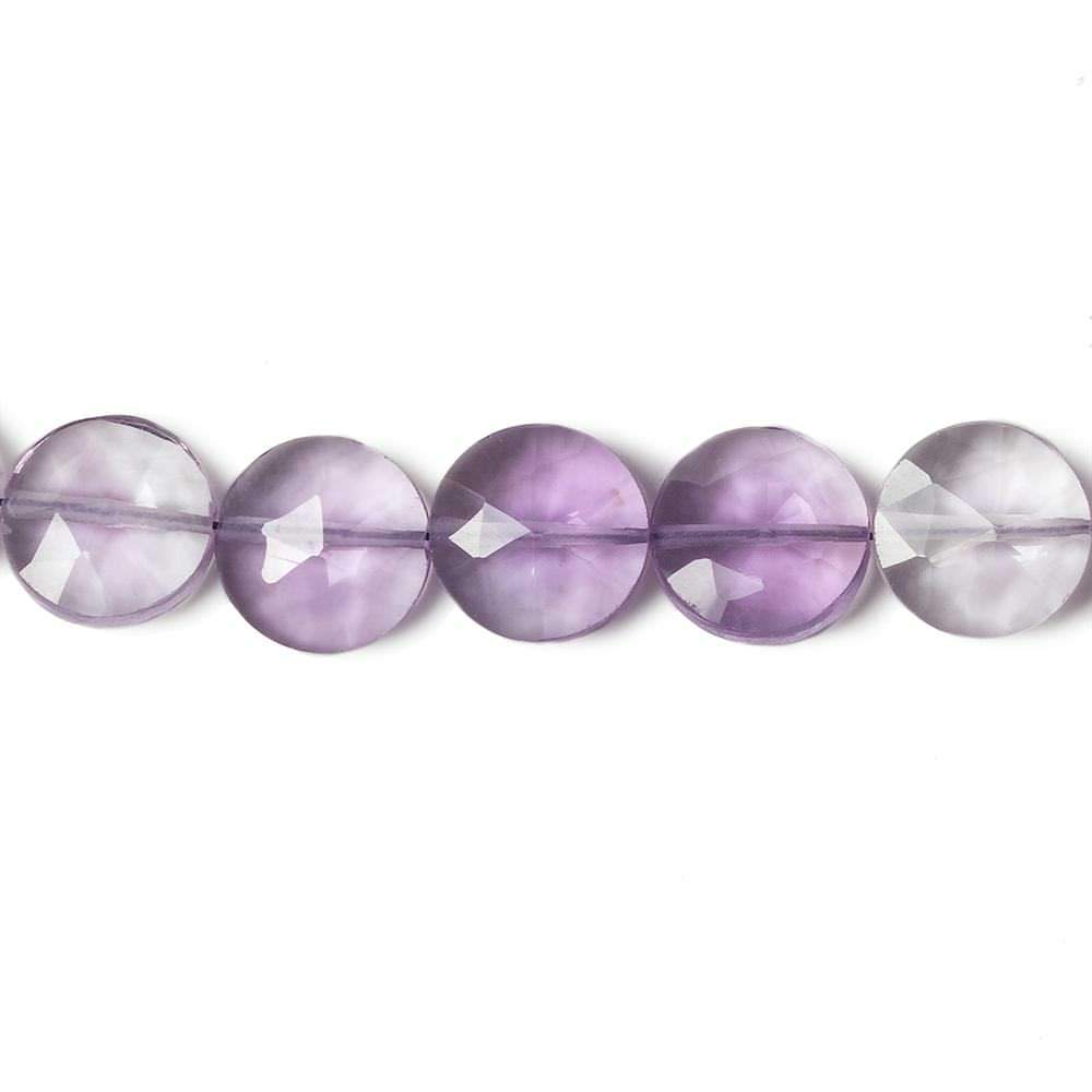 9mm Pink Amethyst faceted coin beads 8 inch 23 pieces