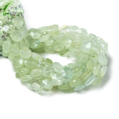 9mm Prehnite faceted coin beads 8 inch 23 pieces