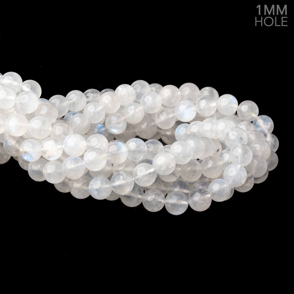 9mm Rainbow Moonstone Plain Round Beads 15 inch 42 pieces 1mm Hole