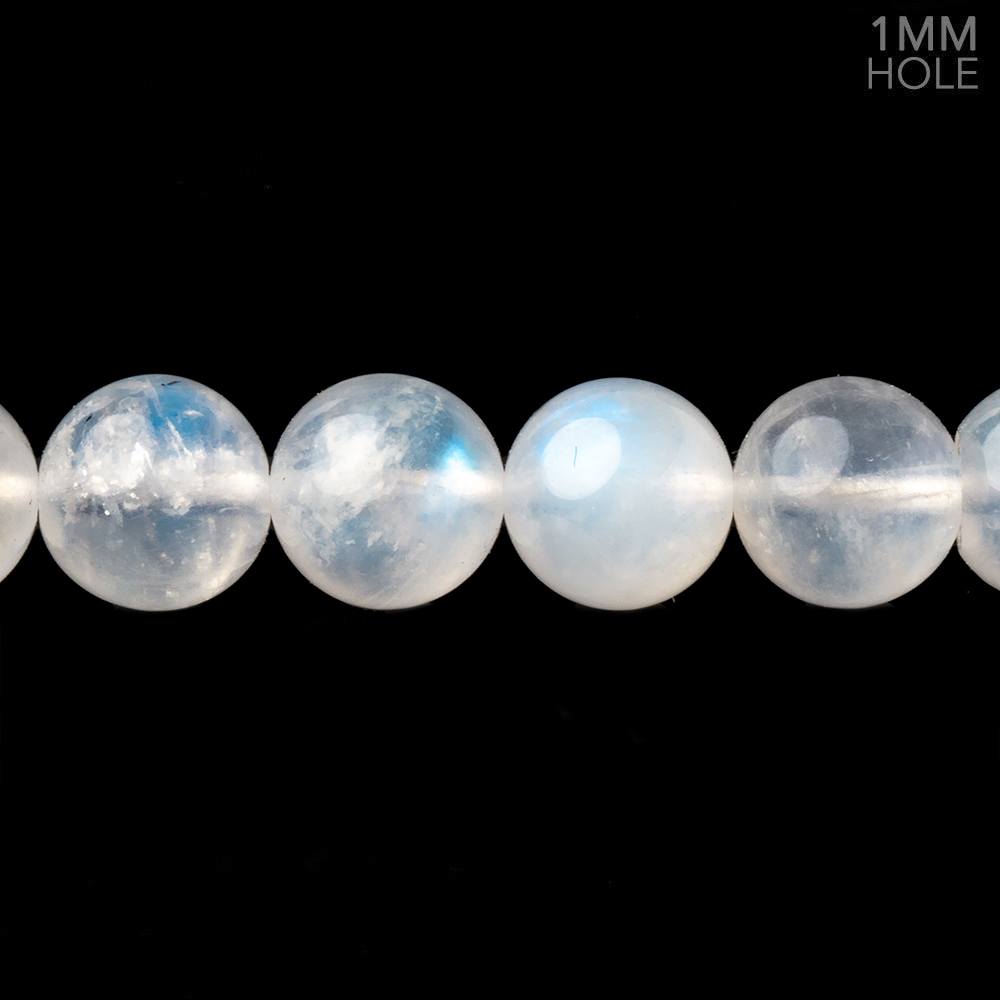 9mm Rainbow Moonstone Plain Round Beads 15 inch 42 pieces 1mm Hole