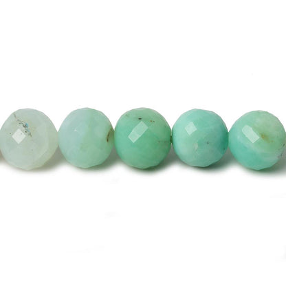9mm Shaded Blue Perivian Opal faceted round beads 14 inch 39 pieces
