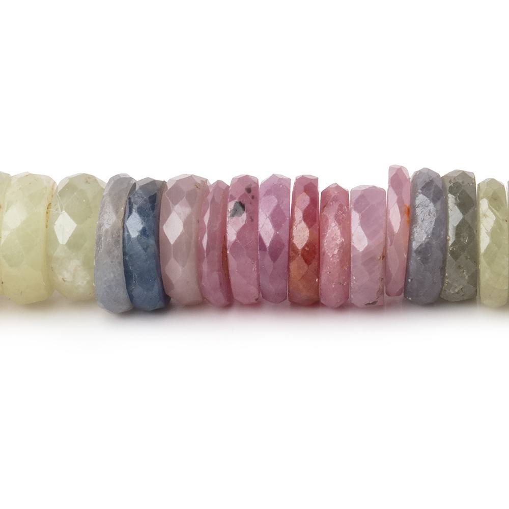 9mm Umba Sapphire Faceted Heishi Beads 8 inch 90 Pieces