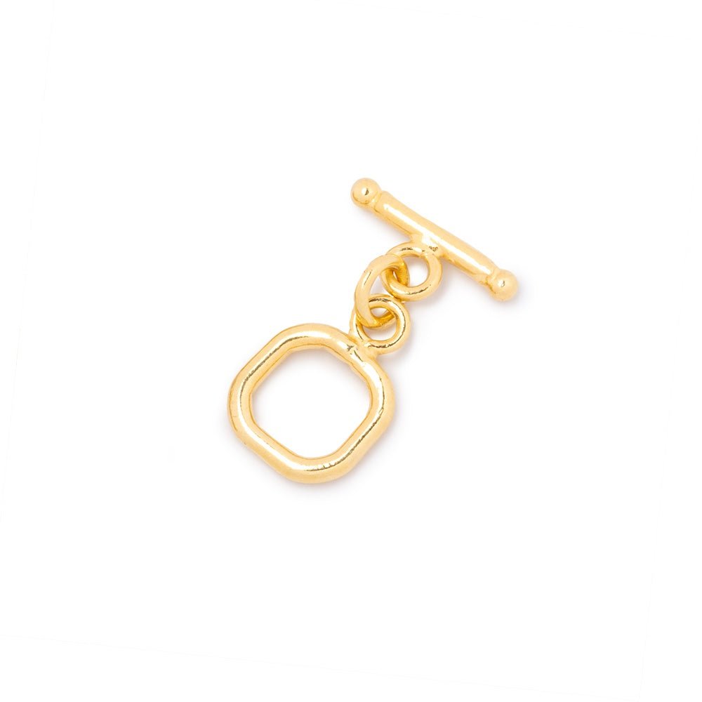 9mm Vermeil Toggle Rounded Square Design 1 piece