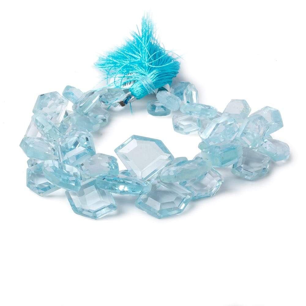 9x10-15x19mm Sky Blue Topaz Pentagonal Shape 8 inch 49 pieces