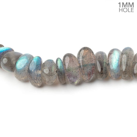 9x4-12x4mm Labradorite Plain Nugget 16 inch 94 Beads 1mm Hole AA