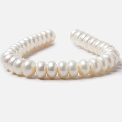 9x5mm Off White Button 2.5mm Drill Hole Freshwater Pearls 35 pcs