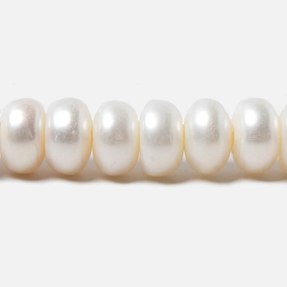 9x5mm Off White Button 2.5mm Drill Hole Freshwater Pearls 35 pcs
