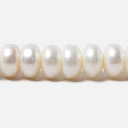 9x5mm Off White Button 2.5mm Drill Hole Freshwater Pearls 35 pcs