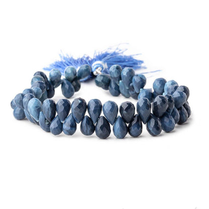 9x6-10x6mm Owyhee Blue Opal Tear Drop Beads 8 inch 61 pieces