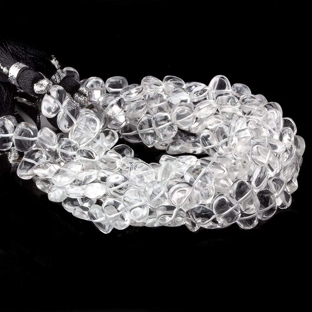 9x6-10x7mm Crystal Quartz Plain Nugget Beads 8 inch 30 pieces