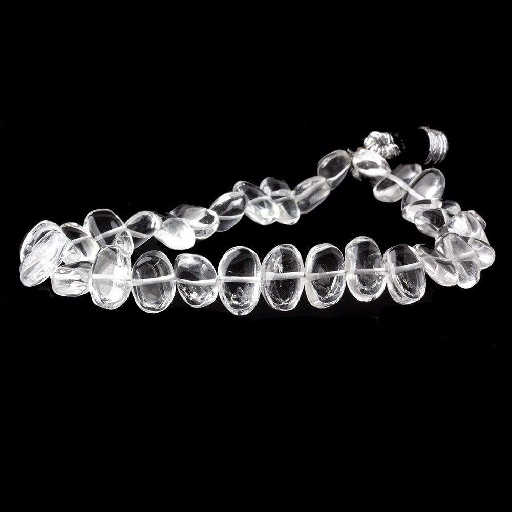 9x6-10x7mm Crystal Quartz Plain Nugget Beads 8 inch 30 pieces