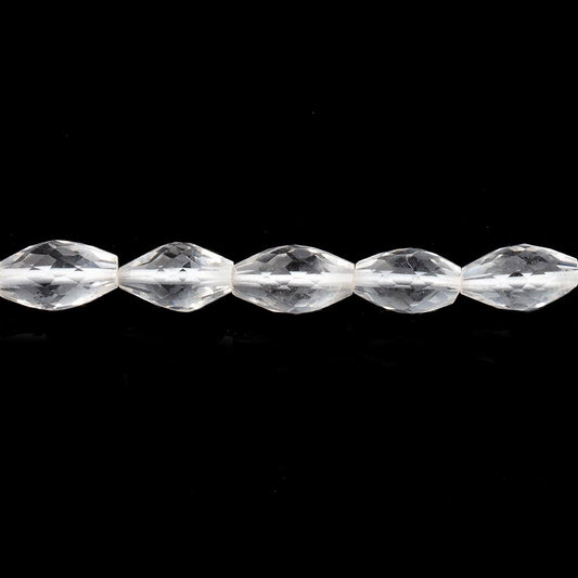 9x6-11x6mm Crystal Quartz Faceted Marquise Beads 14 inch 36 pieces