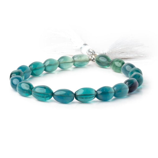 9x6-11x7mm Shaded Fluorite Plain Marquise Beads 7.5 inch 18 pieces AA