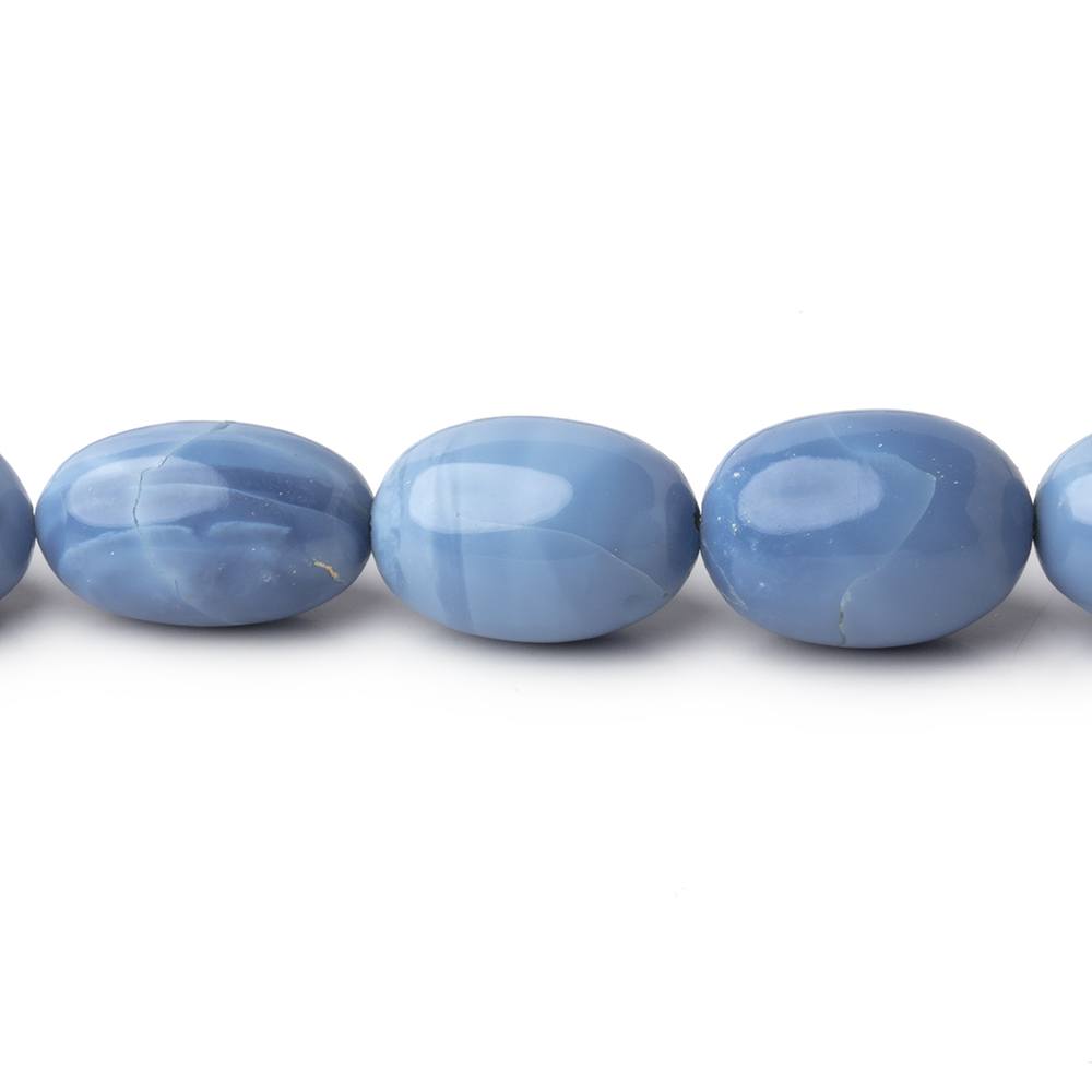 9x6-13x8mm Owyhee Blue Opal Plain Olive Beads 20 inch 44 pieces AA