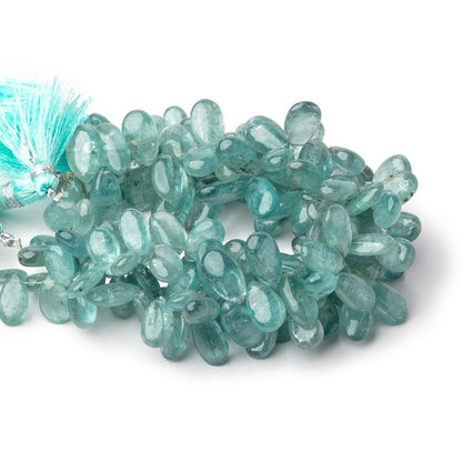 9x6-14x8mm Teal Kyanite Plain Pear Beads 7 inch 50 pieces