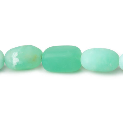 9x6-15x10mm Matte Prase Opal Plain Nugget Beads 18 inch 36 pieces