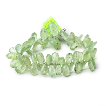 9x6-15x8mm Green Kyanite Faceted Pear Beads 7.5 inch 73 pieces