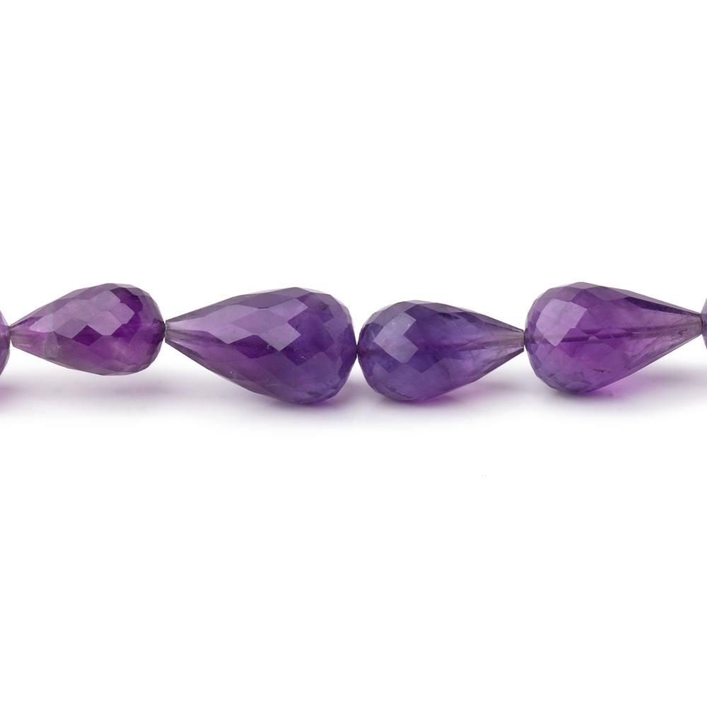 9x6-15x9mm Shaded Amethyst Faceted Tear Drop Beads 16 inch 36 pieces