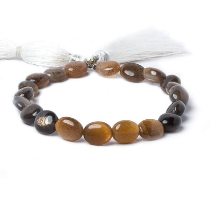 9x7-10x7mm Sunstone & Moonstone plain nugget beads 9 inch 22 beads