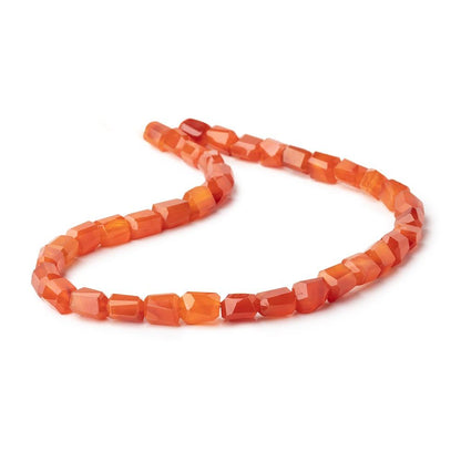 9x7-10x8mm Carnelian Faceted Nugget 14 inch 38 pieces