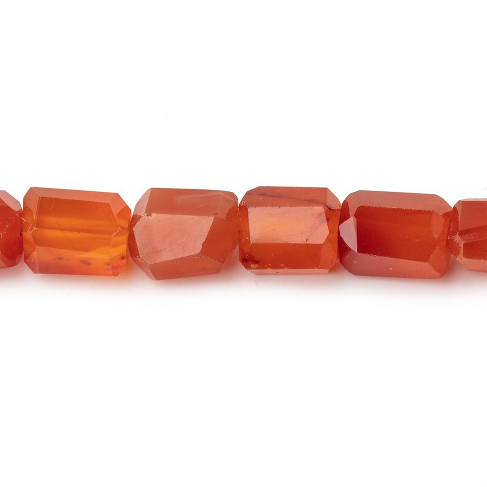 9x7-10x8mm Carnelian Faceted Nugget 14 inch 38 pieces