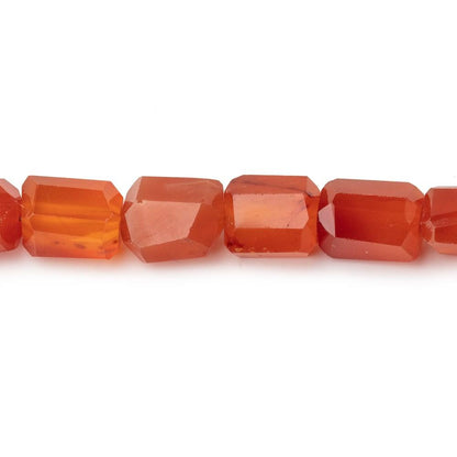 9x7-10x8mm Carnelian Faceted Nugget 14 inch 38 pieces