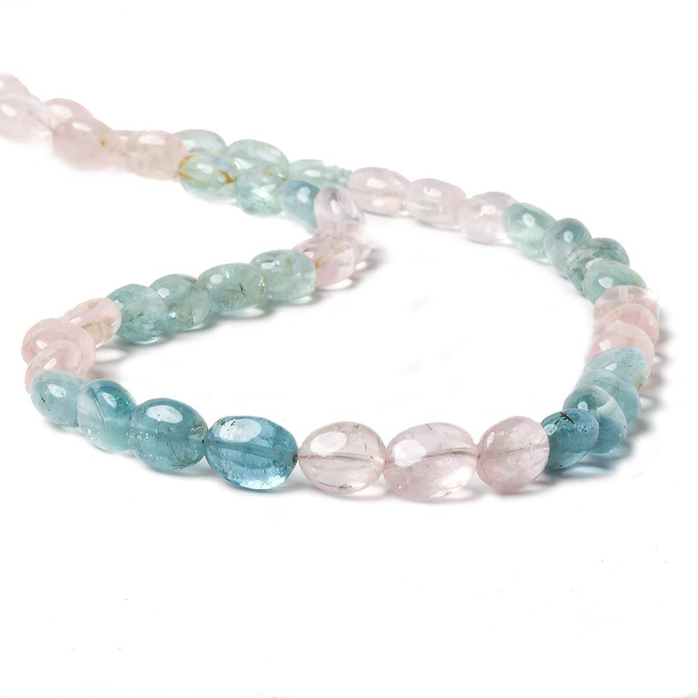 9x7-10x8mm Multi Beryl plain oval beads 16 inch 43 pieces