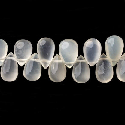 9x7-11x6mm Off White Moonstone Plain Tear Drop Beads 7.5 inch 50 pcs