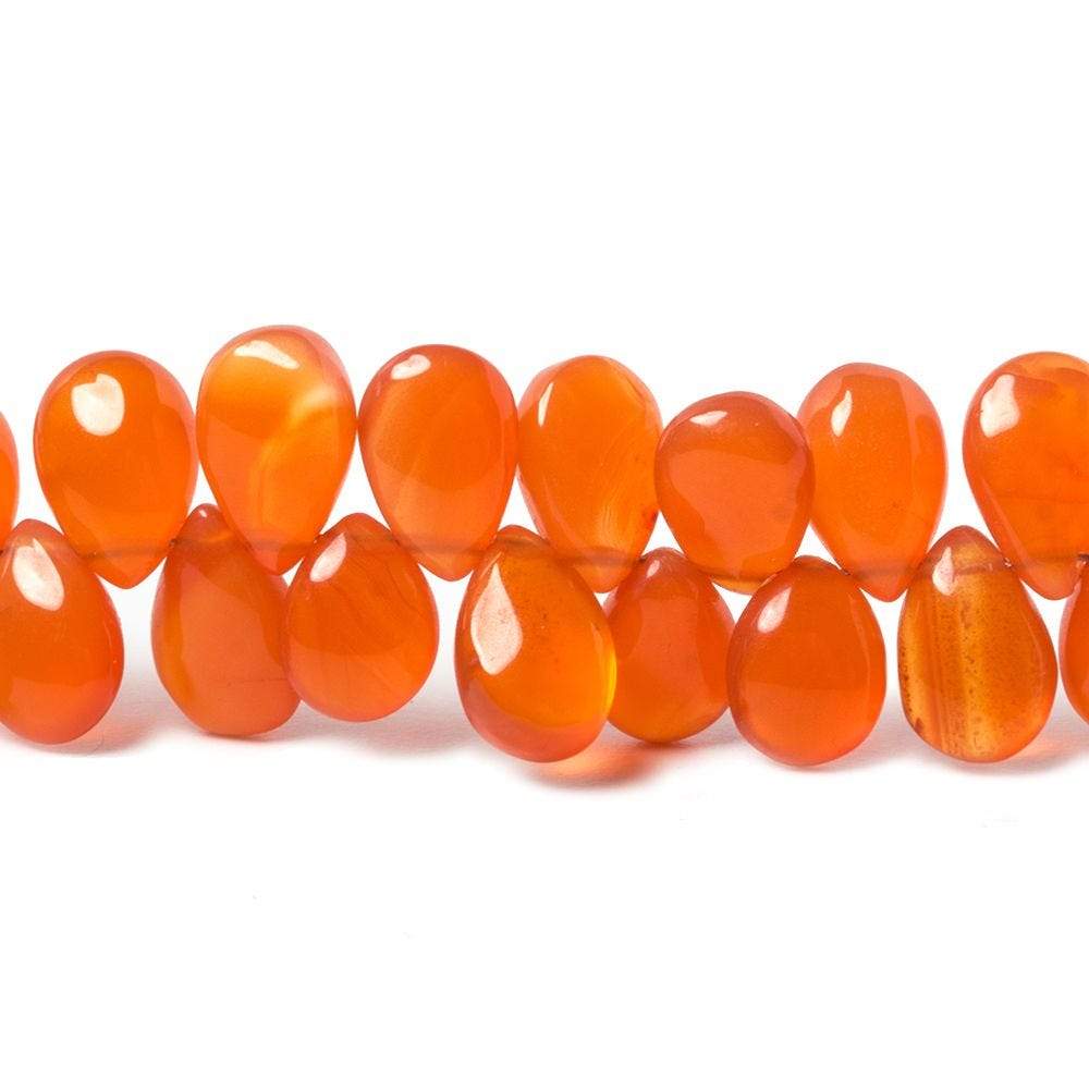 9x7-11x7mm Carnelian plain pears 7 inches 48 Beads