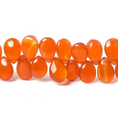 9x7-11x7mm Carnelian plain pears 7 inches 48 Beads