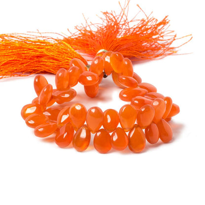 9x7-11x7mm Carnelian plain pears 7 inches 48 Beads