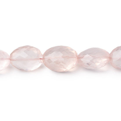 9x7-12x10mm Rose Quartz faceted olive beads 16 inch 39 pieces