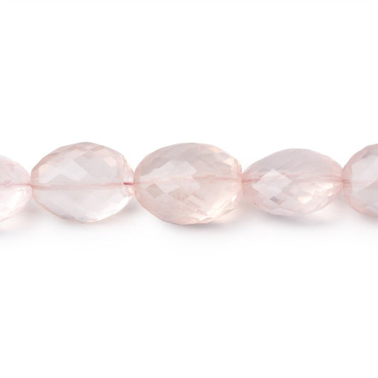 9x7-12x10mm Rose Quartz faceted olive beads 16 inch 39 pieces