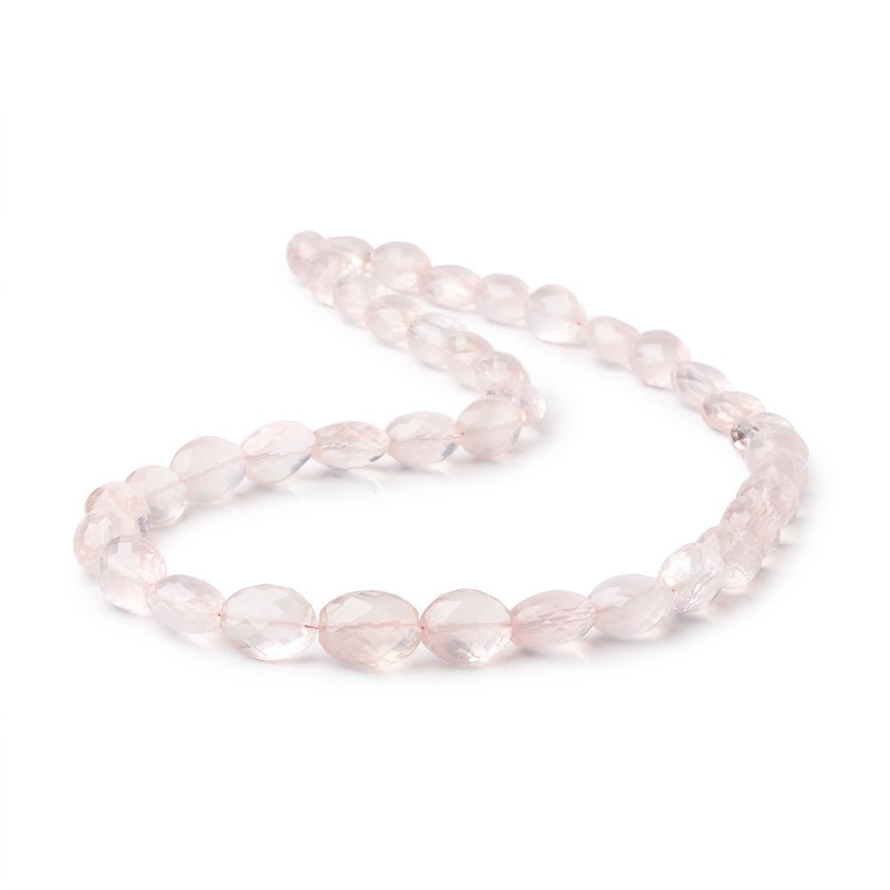 9x7-12x10mm Rose Quartz faceted olive beads 16 inch 39 pieces