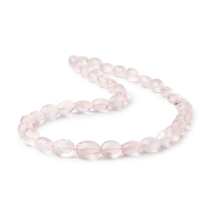 9x7-12x10mm Rose Quartz faceted olive beads 16 inch 39 pieces