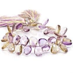 9x7-12x8mm Ametrine Freeform Briolette 8 inch 46 beads