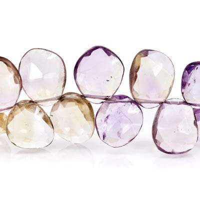 9x7-12x8mm Ametrine Freeform Briolette 8 inch 46 beads