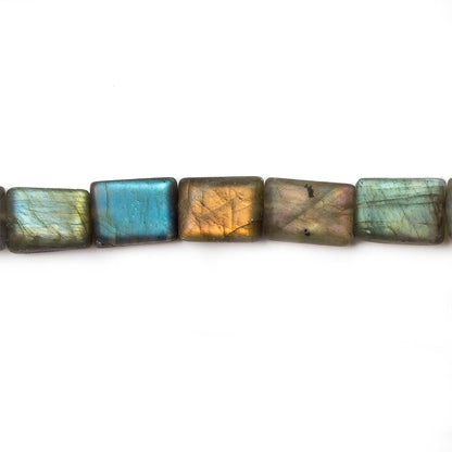 9x5mm Matte Labradorite plain rectangle beads 7.5 inch 17 pieces