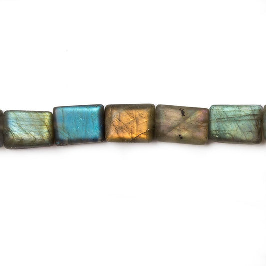 9x5mm Matte Labradorite plain rectangle beads 7.5 inch 17 pieces