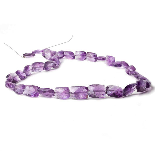 9x7-12x9mm Amethyst faceted Rectangle Beads 15.5 inches 36 beads