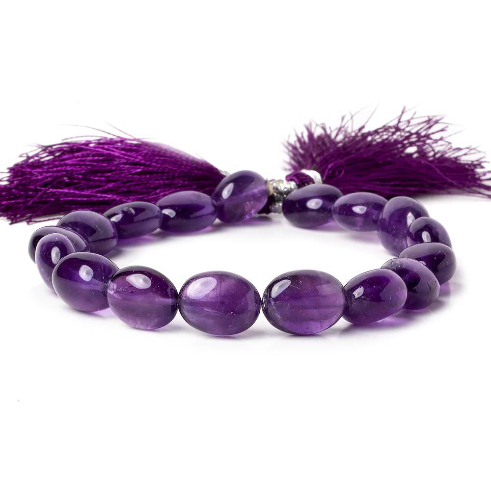 9x7-12x9mm Amethyst HydroQuartz plain ovals 8 inch 17 pieces