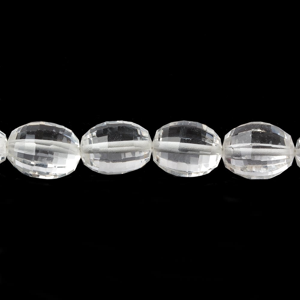 9x7-12x9mm Crystal Quartz checkerboard faceted nuggets 16 inch 40 beads AA