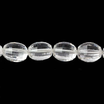 9x7-12x9mm Crystal Quartz checkerboard faceted nuggets 16 inch 40 beads AA