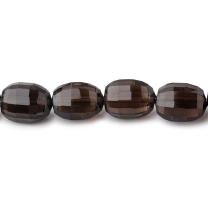 9x7-12x9mm Smoky Quartz Faceted Oval Beads 16 inch 35 pieces